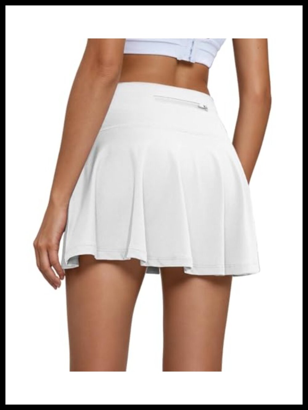 High Waisted Pleated Tennis Skort with Pockets Quick-Dry Athletic Golf Skirt